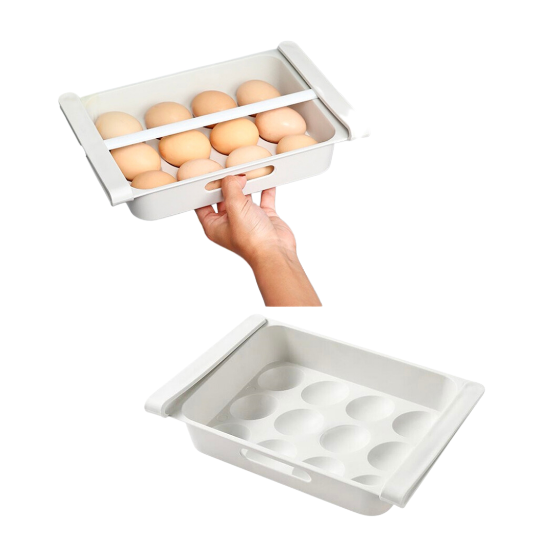 CAJÓN ORGANIZADOR DE HUEVOS PARA NEVERA (SET X 3 UNIDADES)