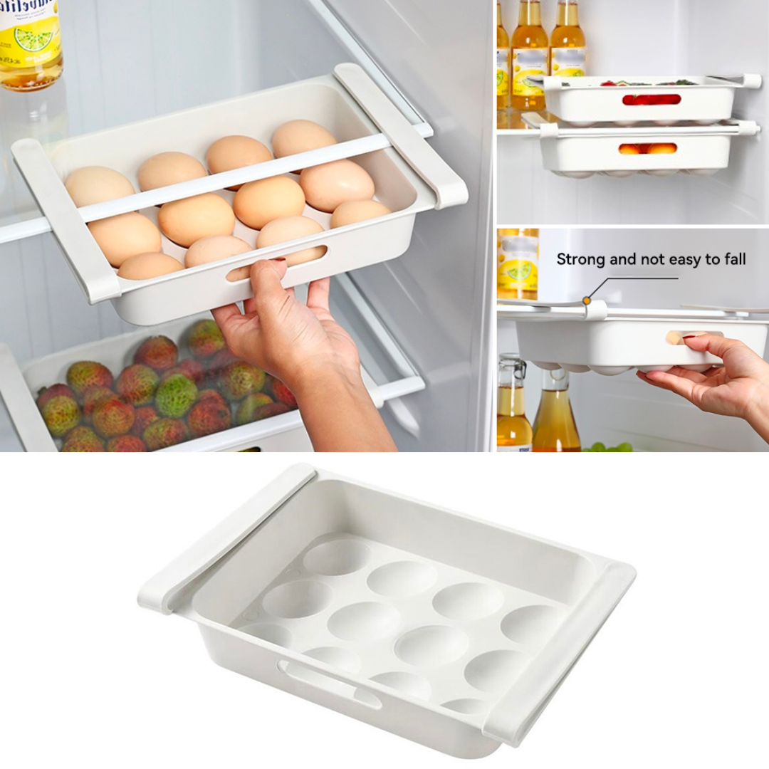 CAJÓN ORGANIZADOR DE HUEVOS PARA NEVERA (SET X 3 UNIDADES)