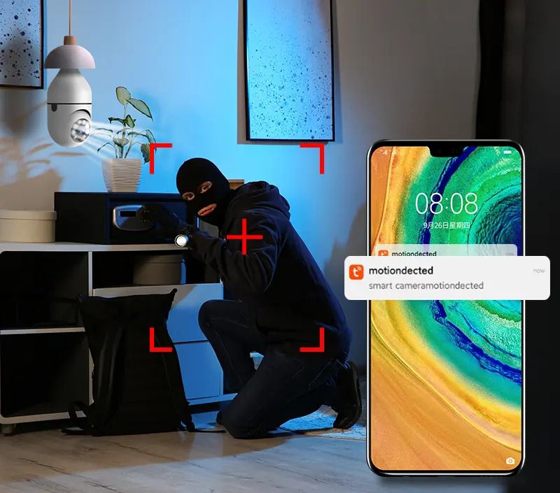 FOCO CÁMARA 360° ESPÍA SMART WIFI HD